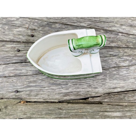 Vintage 1960s Ceramic SAD Iron Planter Vase floral - Picture 8 of 16